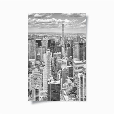 Plakat panorama Nowego Jorku w monochromie – Wallissimo®