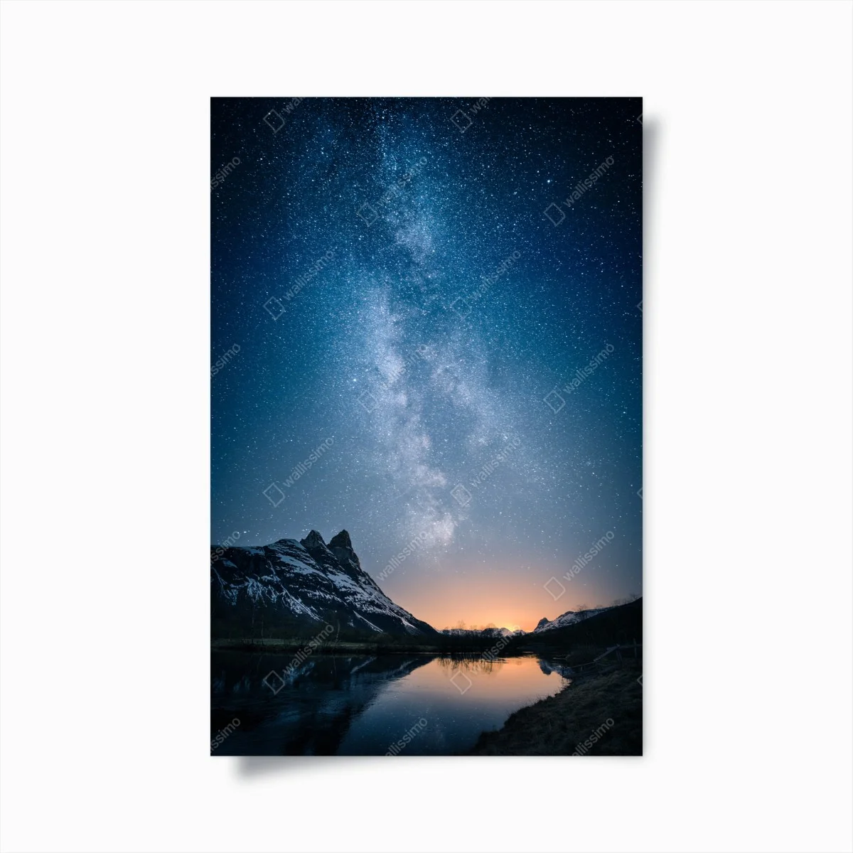 Plakat droga mleczna nad górskim odbiciem – Wallissimo® Plakat droga mleczna nad górskim odbiciem – Wallissimo®