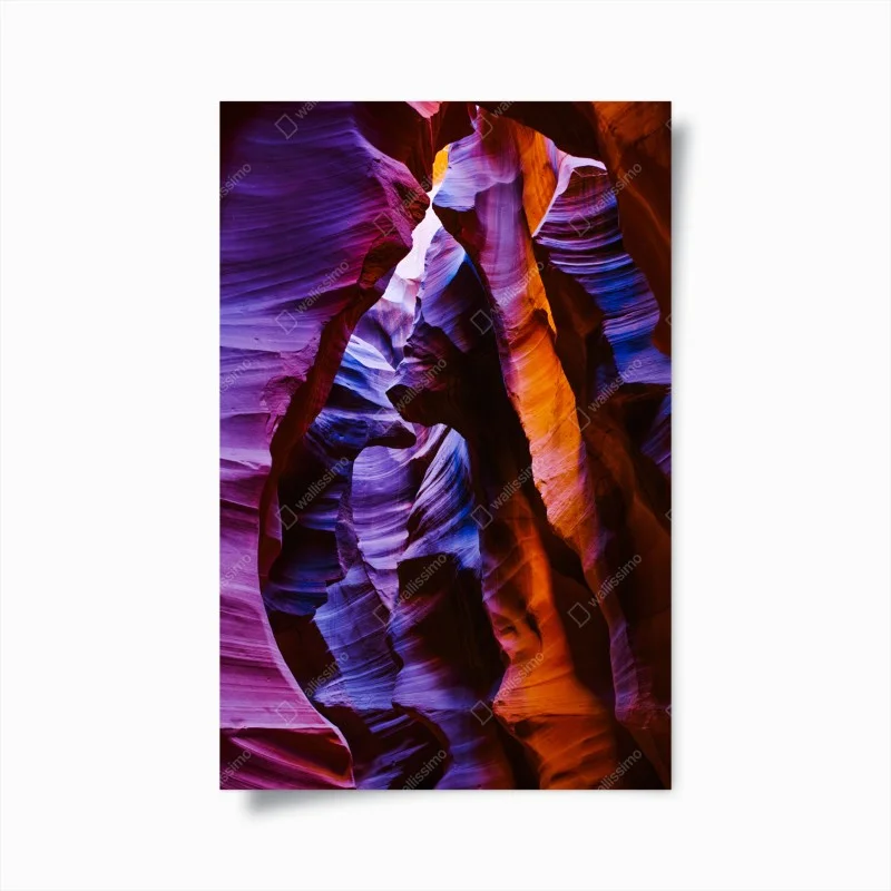 Plakat żywe formacje skalne w wąwozie