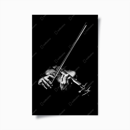 Plakat monochromatyczne dłonie skrzypka – Wallissimo®