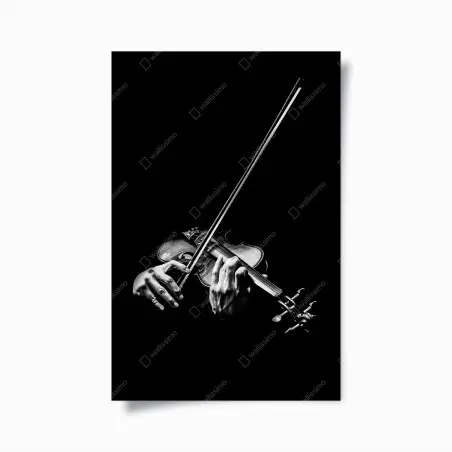 Plakat monochromatyczne dłonie skrzypka – Wallissimo®