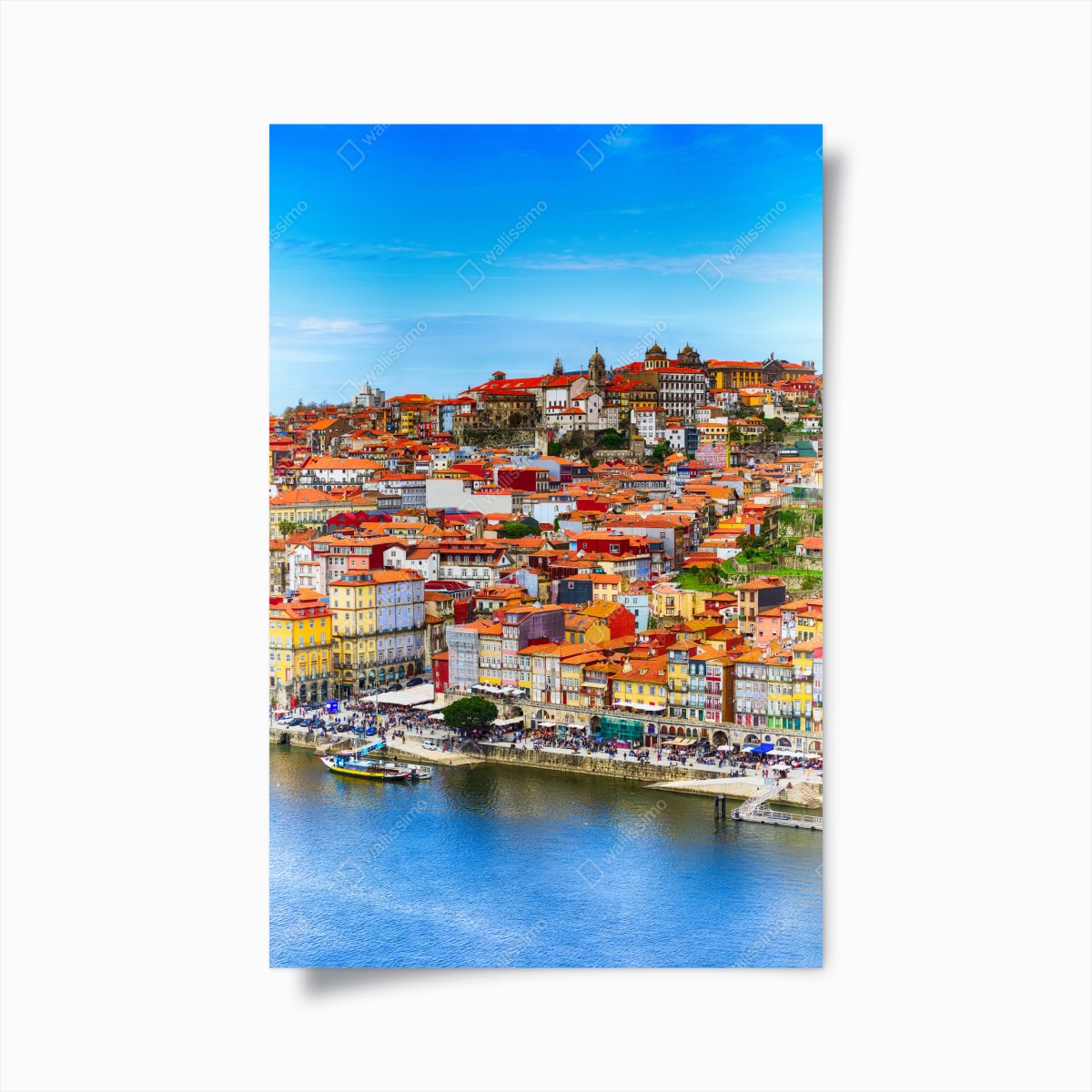 Plakat Porto barwny widok nadbrzeża – Wallissimo®