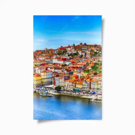 Plakat Porto barwny widok nadbrzeża – Wallissimo®