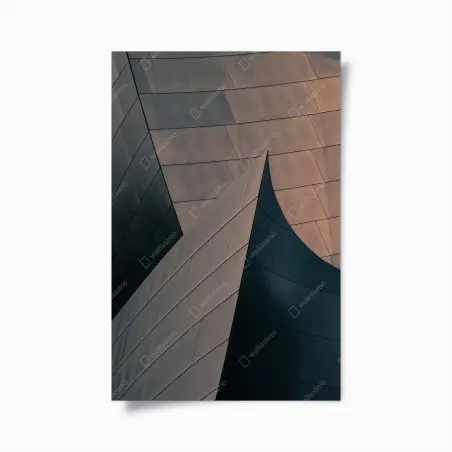 Plakat geometryczne formy architektoniczne w metalu – Wallissimo®