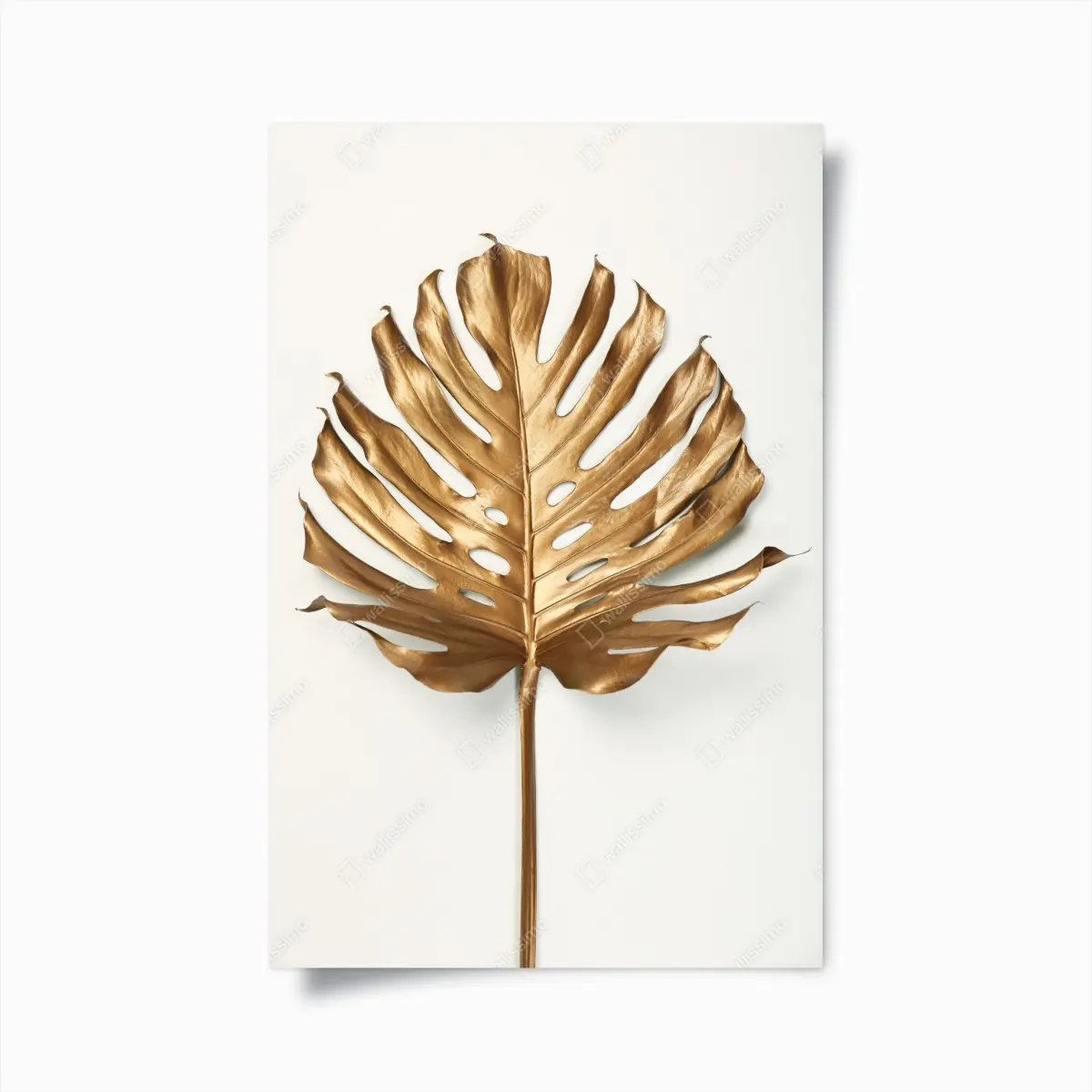 Plakat złoty liść monstera na białym tle – Wallissimo® Plakat złoty liść monstera na białym tle – Wallissimo®