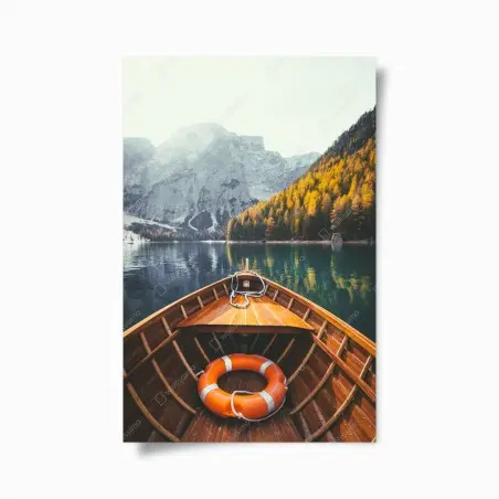 Plakat wschód słońca nad Lago di Braies – Wallissimo®