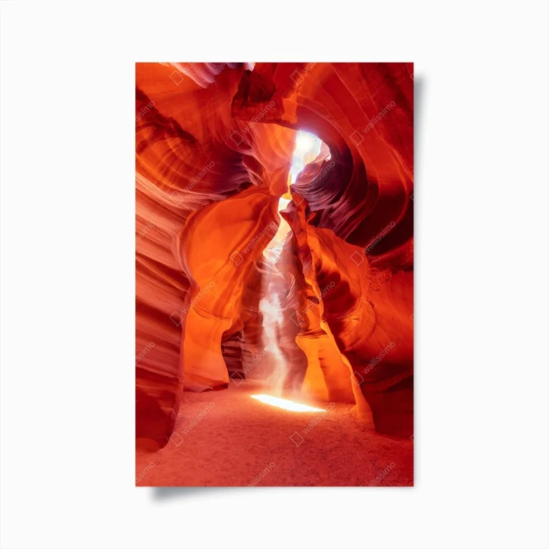 Plakat słoneczny promień w kanionie piaskowcowym