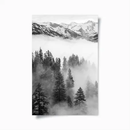 Plakat mglisty las Giant Forest, Sequoia National Park – Wallissimo®