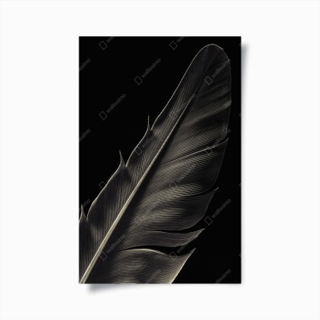 Plakat delikatne pióro w makrofotografii – Wallissimo®