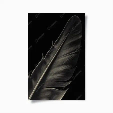 Plakat delikatne pióro w makrofotografii – Wallissimo®