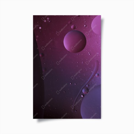 Plakat fioletowe kosmiczne sfery abstrakcja – Wallissimo®