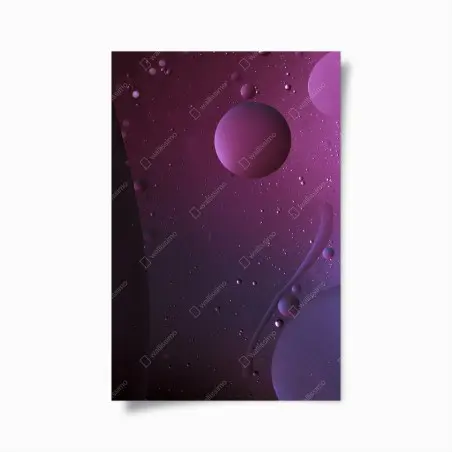 Plakat fioletowe kosmiczne sfery abstrakcja – Wallissimo®