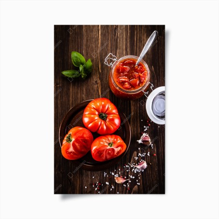 Plakat świeże pomidory i domowy sos – Wallissimo®