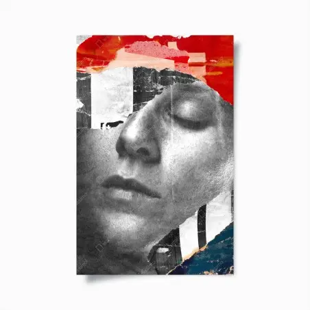 Plakat rozdarty portret kolaż – Wallissimo®