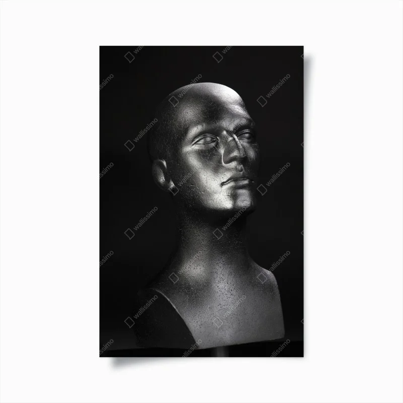 Plakat czarne popiersie manekina