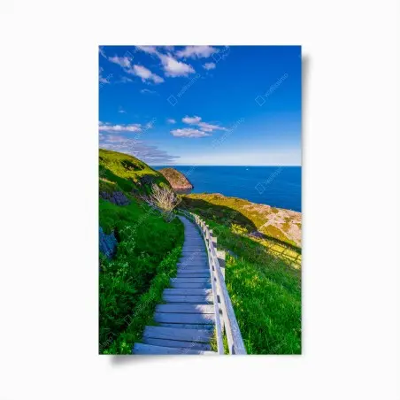 Plakat nadmorska ścieżka z widokiem na morze – Wallissimo®