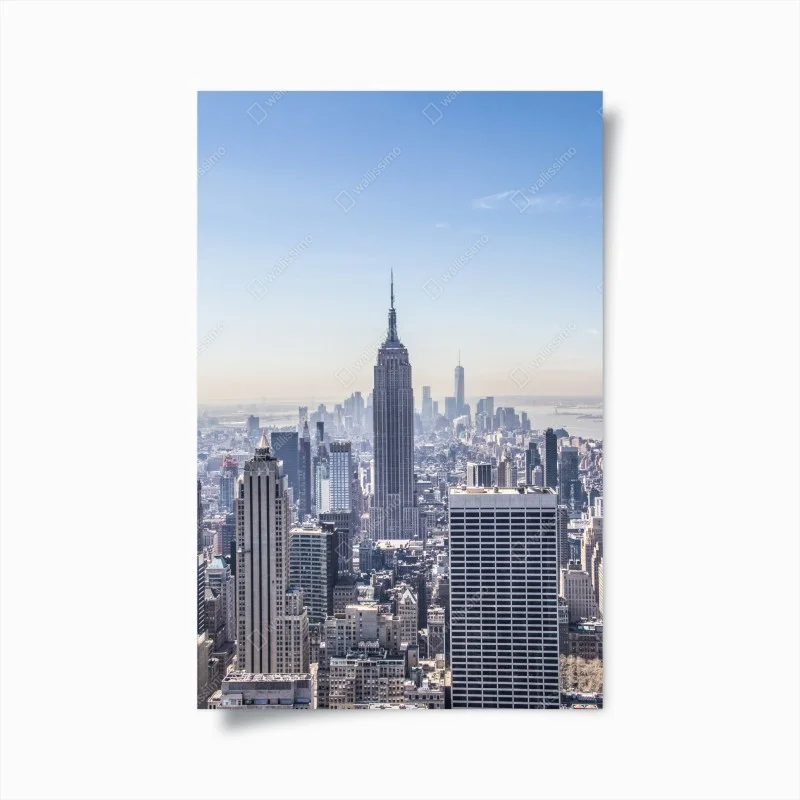 Plakat panorama Nowego Jorku z Empire State Building