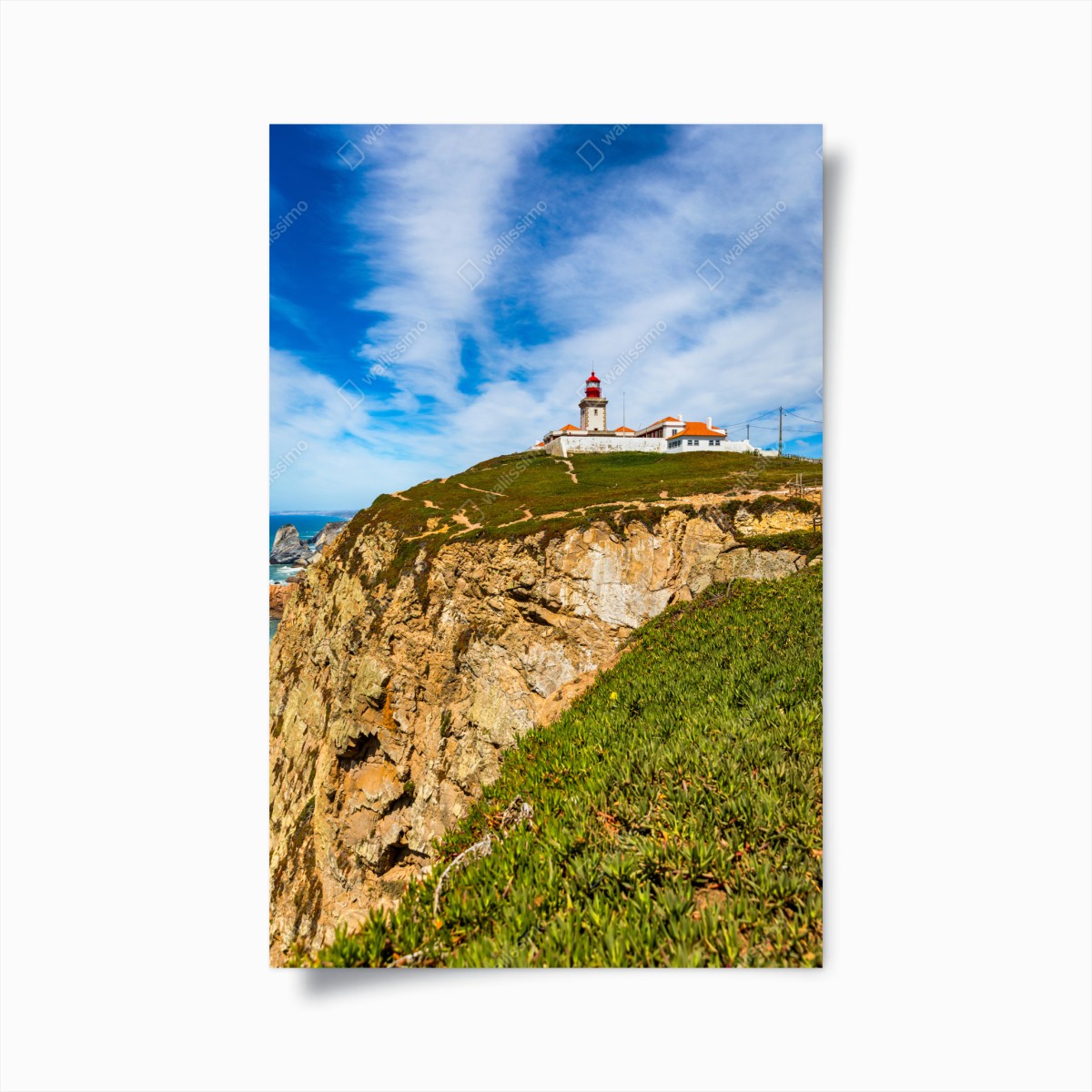 Plakat latarnia morska na klifach Cabo da Roca – Wallissimo®