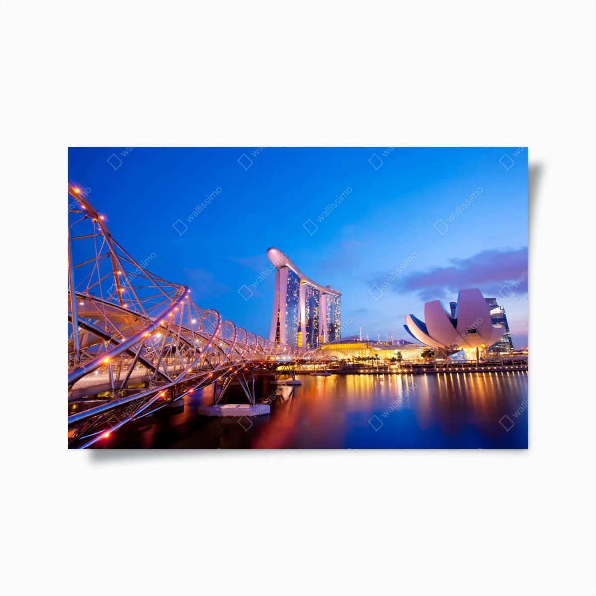 Plakat panorama Marina Bay o zmierzchu – Wallissimo® Plakat panorama Marina Bay o zmierzchu – Wallissimo®