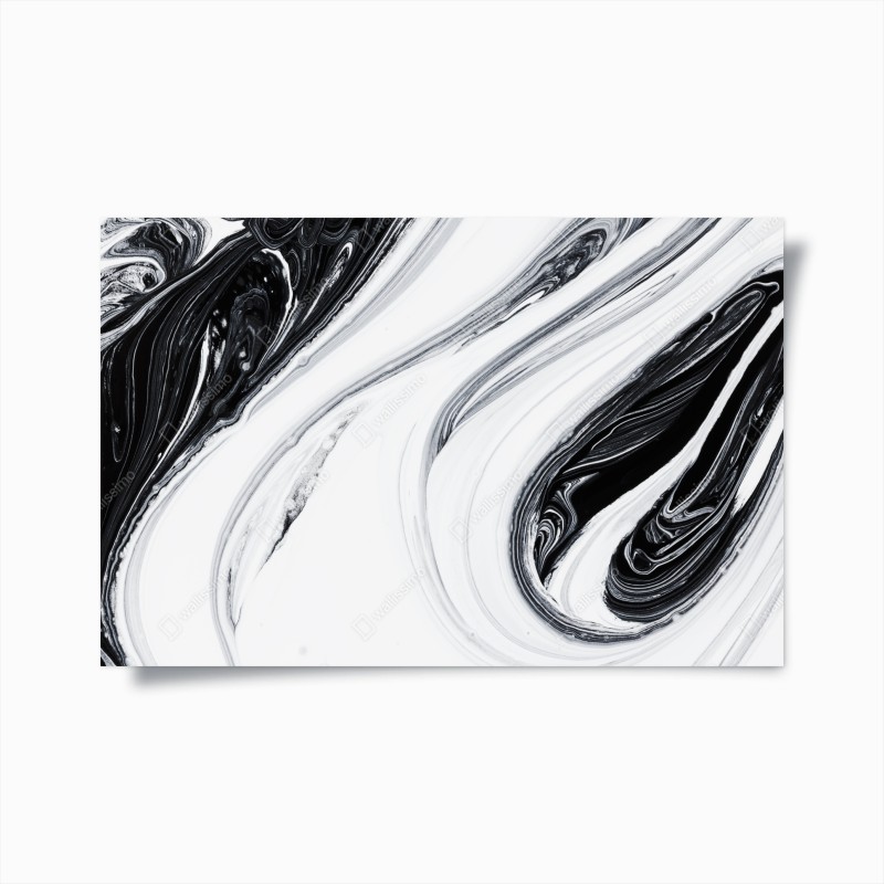 Plakat monochromatyczne marmurowe wiry