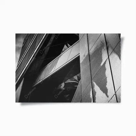 Plakat geometryczna fasada w monochromie – Wallissimo®