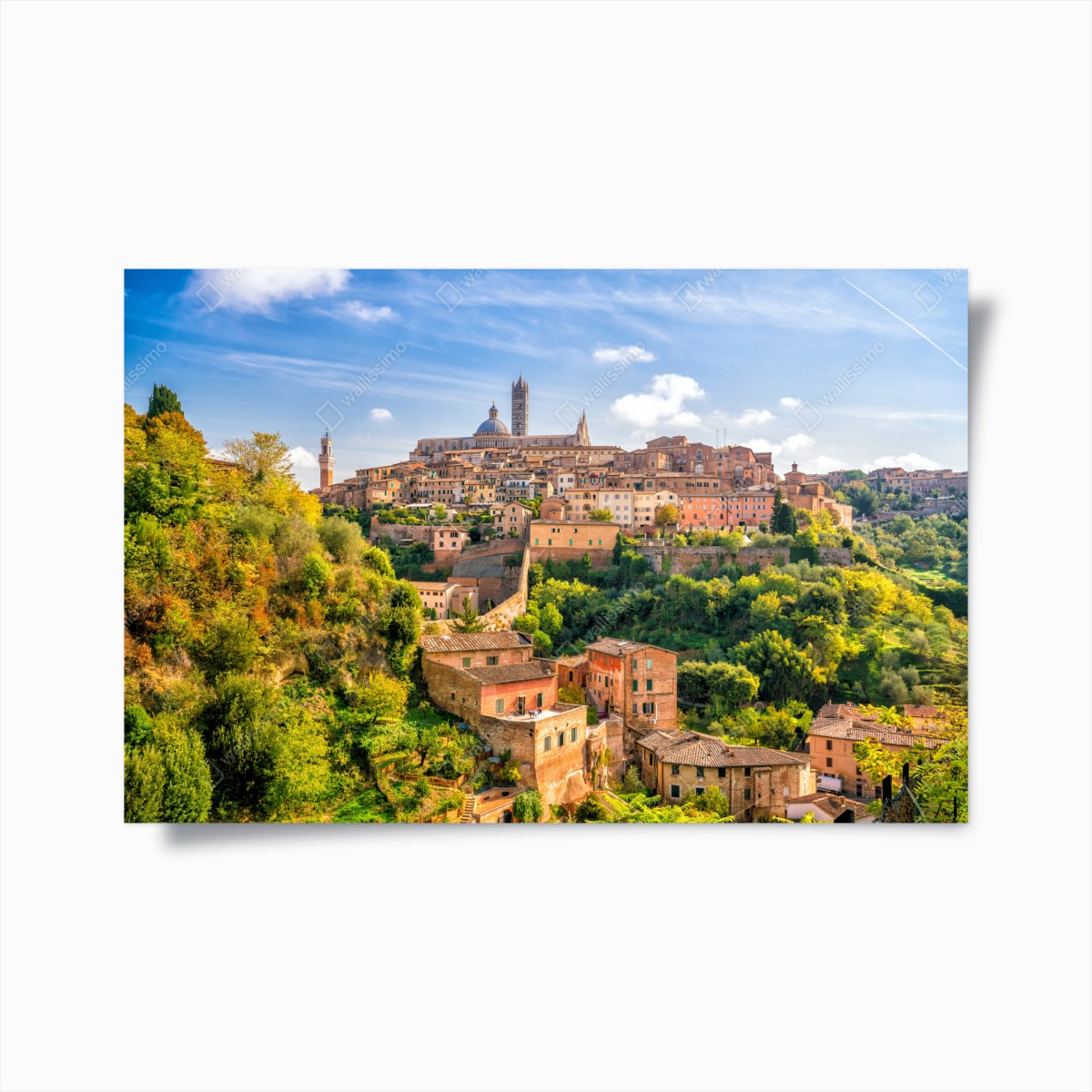 Plakat Siena panorama miasta, Włochy – Wallissimo®