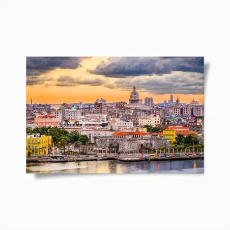 Plakat Hawana panorama miasta o zachodzie słońca – Wallissimo®