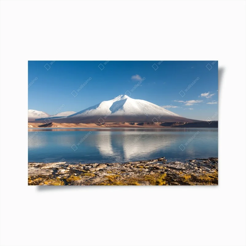 Plakat Laguna Verde odbicie w Atacama