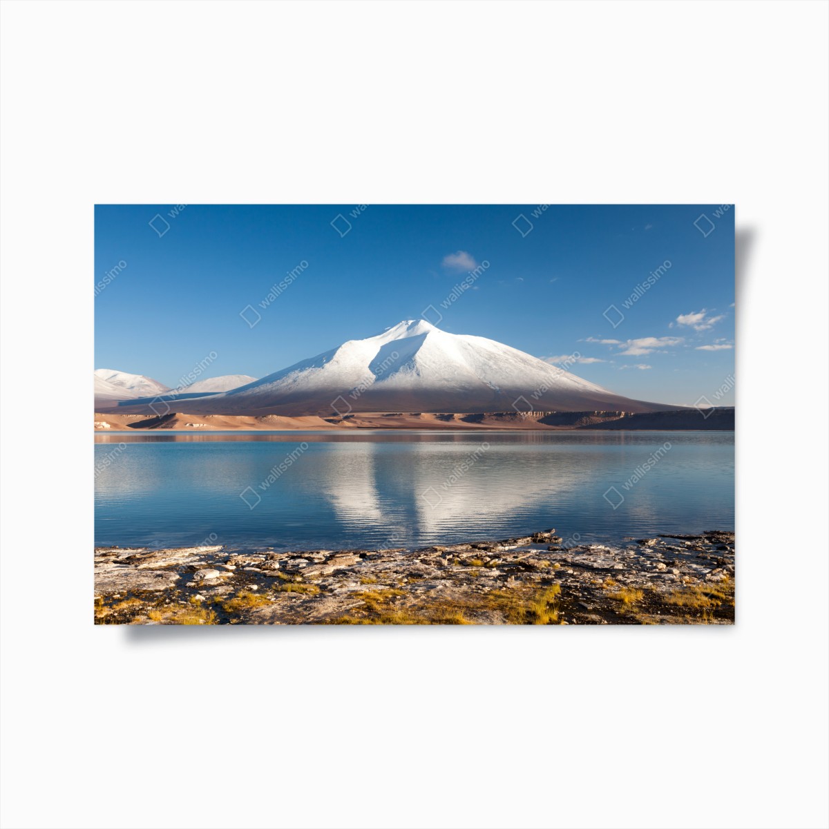 Plakat Laguna Verde odbicie w Atacama – Wallissimo® Plakat Laguna Verde odbicie w Atacama – Wallissimo®