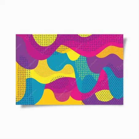 Plakat żywy abstrakcyjny wzór fal – Wallissimo®