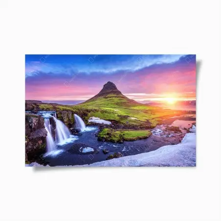 Plakat Kirkjufell o wschodzie słońca – Wallissimo®