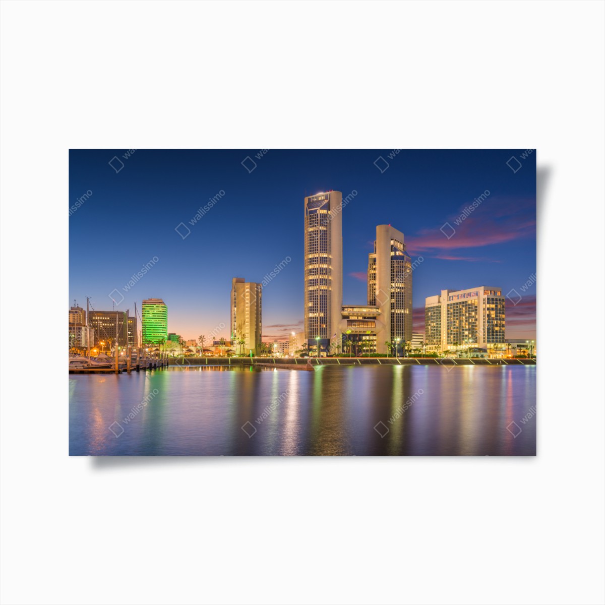 Plakat Corpus Christi panorama miasta o zmierzchu – Wallissimo®