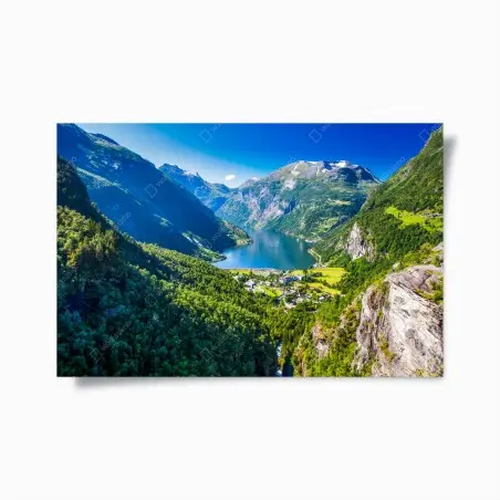 Plakat Geirangerfjord panorama górska – Wallissimo®
