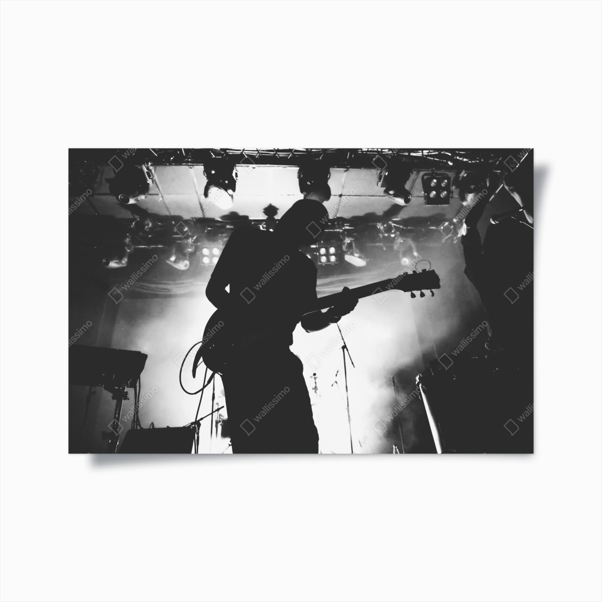 Plakat silweta gitarzysty na koncercie – Wallissimo®