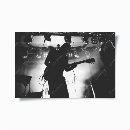 Plakat silweta gitarzysty na koncercie – Wallissimo®