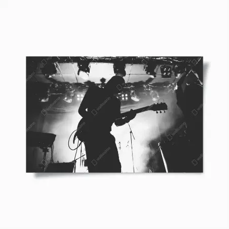 Plakat silweta gitarzysty na koncercie – Wallissimo®