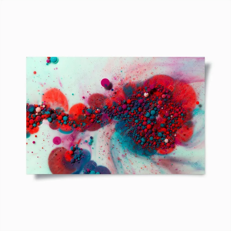 Plakat żywy marmurowy wybuch kolorów