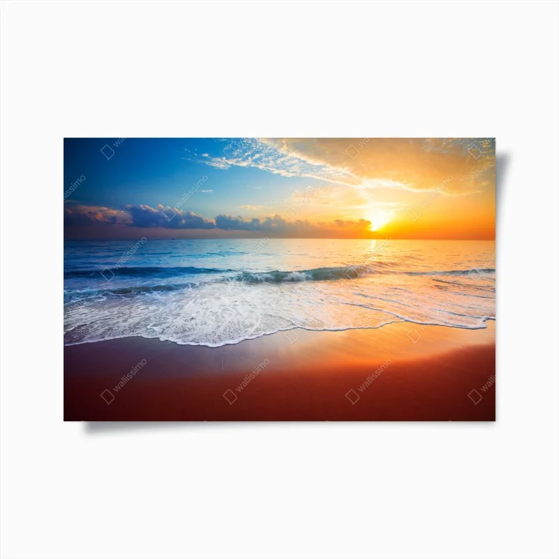 Plakat spokojny zachód słońca nad oceanem – Wallissimo®