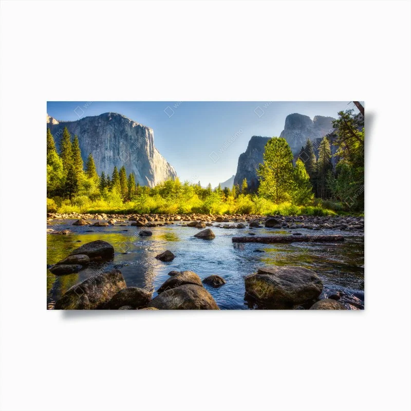 Plakat złota dolina nad rzeką