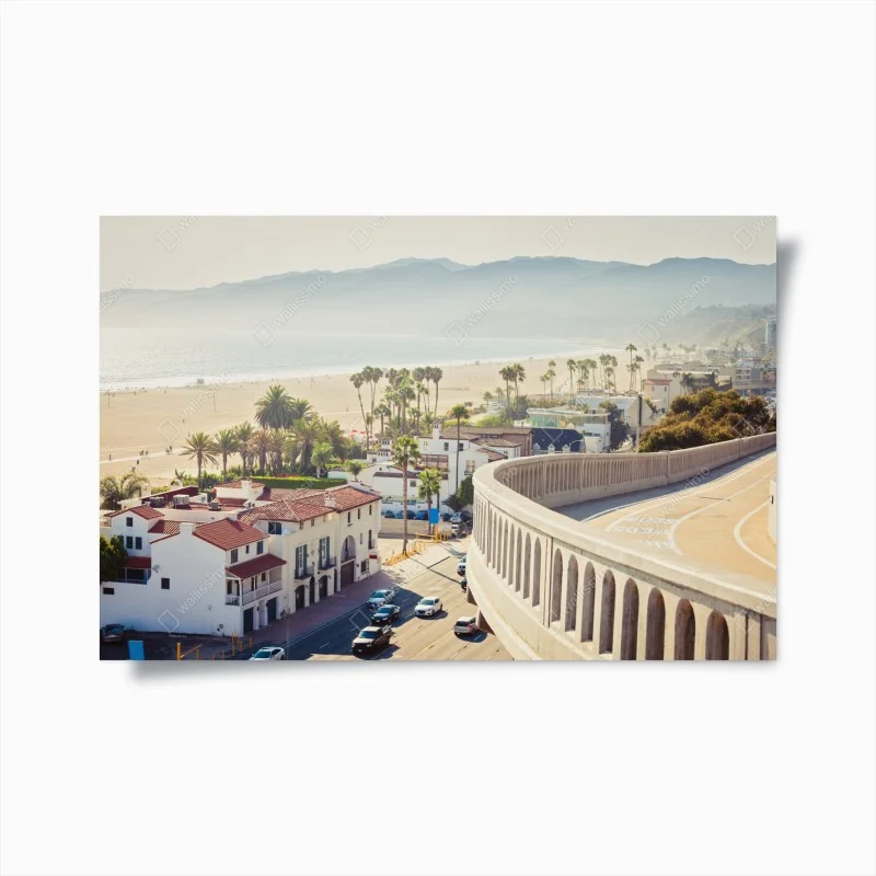 Plakat Santa Monica nadmorska panorama