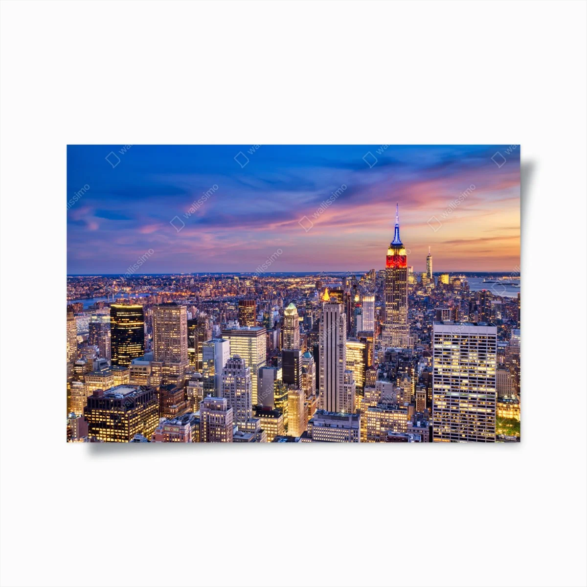 Plakat panorama Nowego Jorku o zmierzchu – Wallissimo® Plakat panorama Nowego Jorku o zmierzchu – Wallissimo®