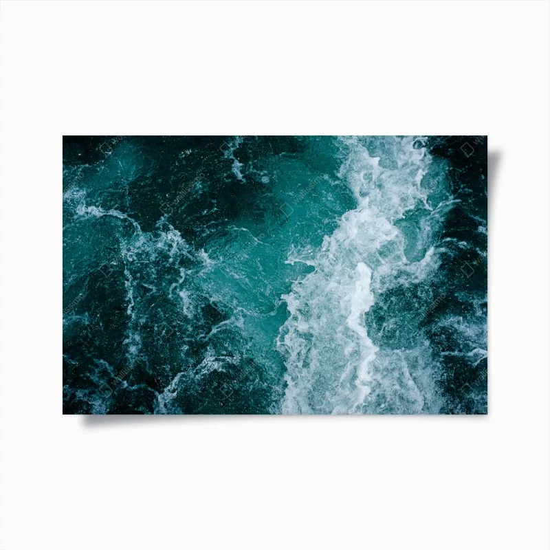 Plakat turkusowe fale morskie