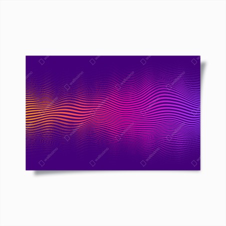 Plakat żywy gradient falowy wzór – Wallissimo®