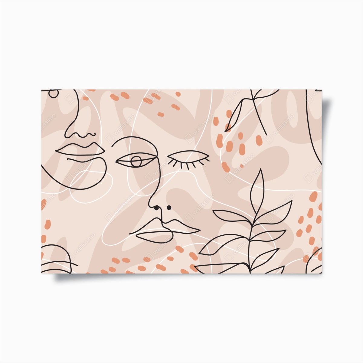 Plakat pastelowe szkice twarzy – Wallissimo®