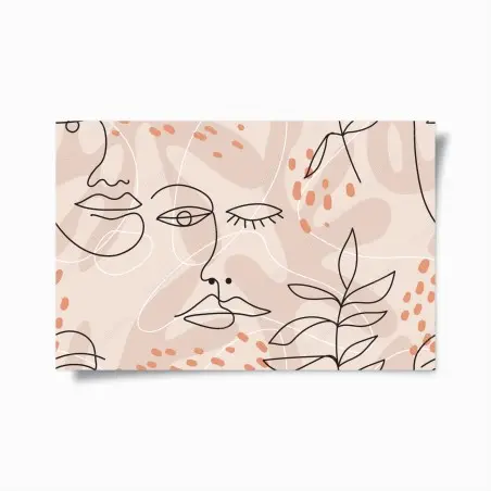 Plakat pastelowe szkice twarzy – Wallissimo®