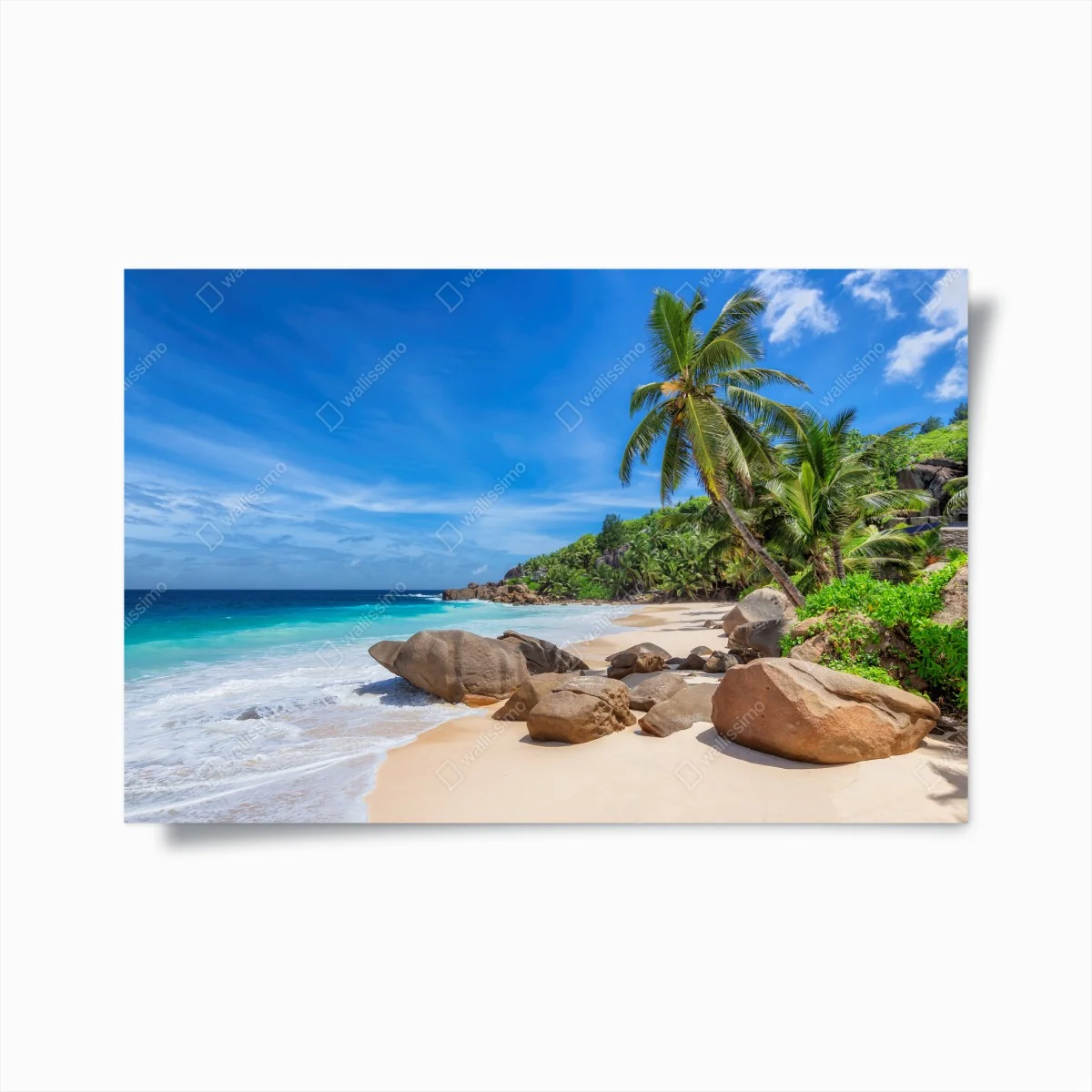 Plakat tropikalna plaża z palmami – Wallissimo® Plakat tropikalna plaża z palmami – Wallissimo®
