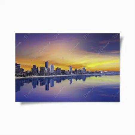 Plakat Durban zmierzchowa panorama nad plażą – Wallissimo®