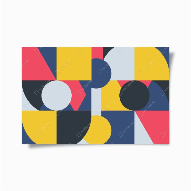 Plakat żywa geometryczna kompozycja