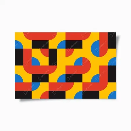 Plakat odważny geometryczny wzór na ścianę – Wallissimo®