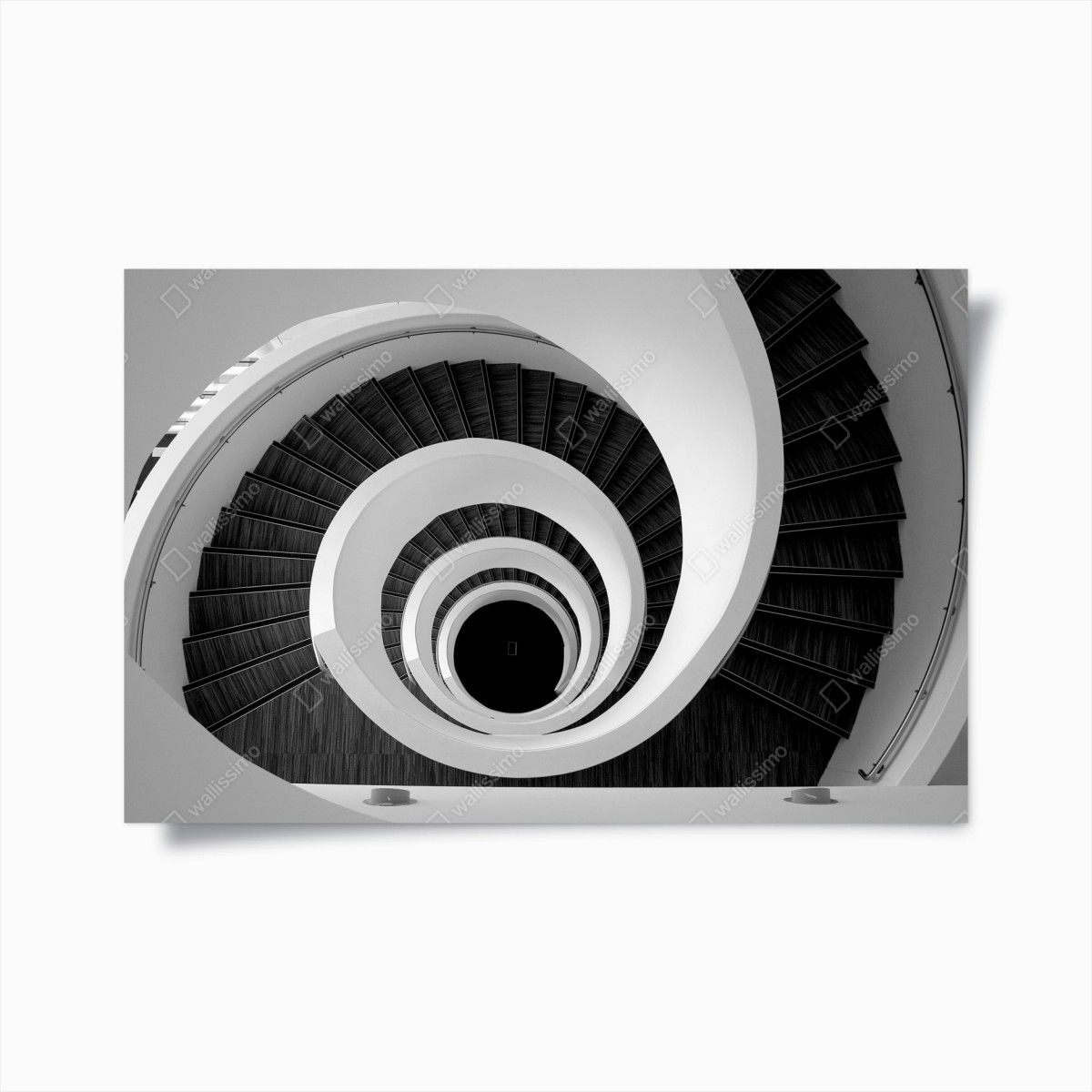 Plakat spiralne schody w monochromie – Wallissimo® Plakat spiralne schody w monochromie – Wallissimo®
